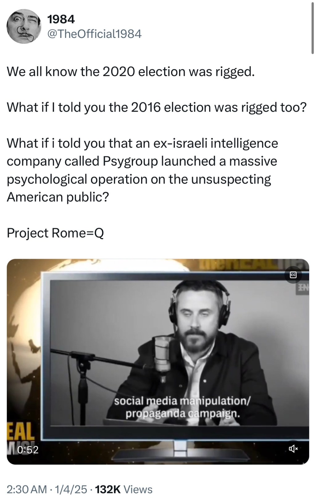 Thread on PsyGroup: Project Rome =&nbsp;Q