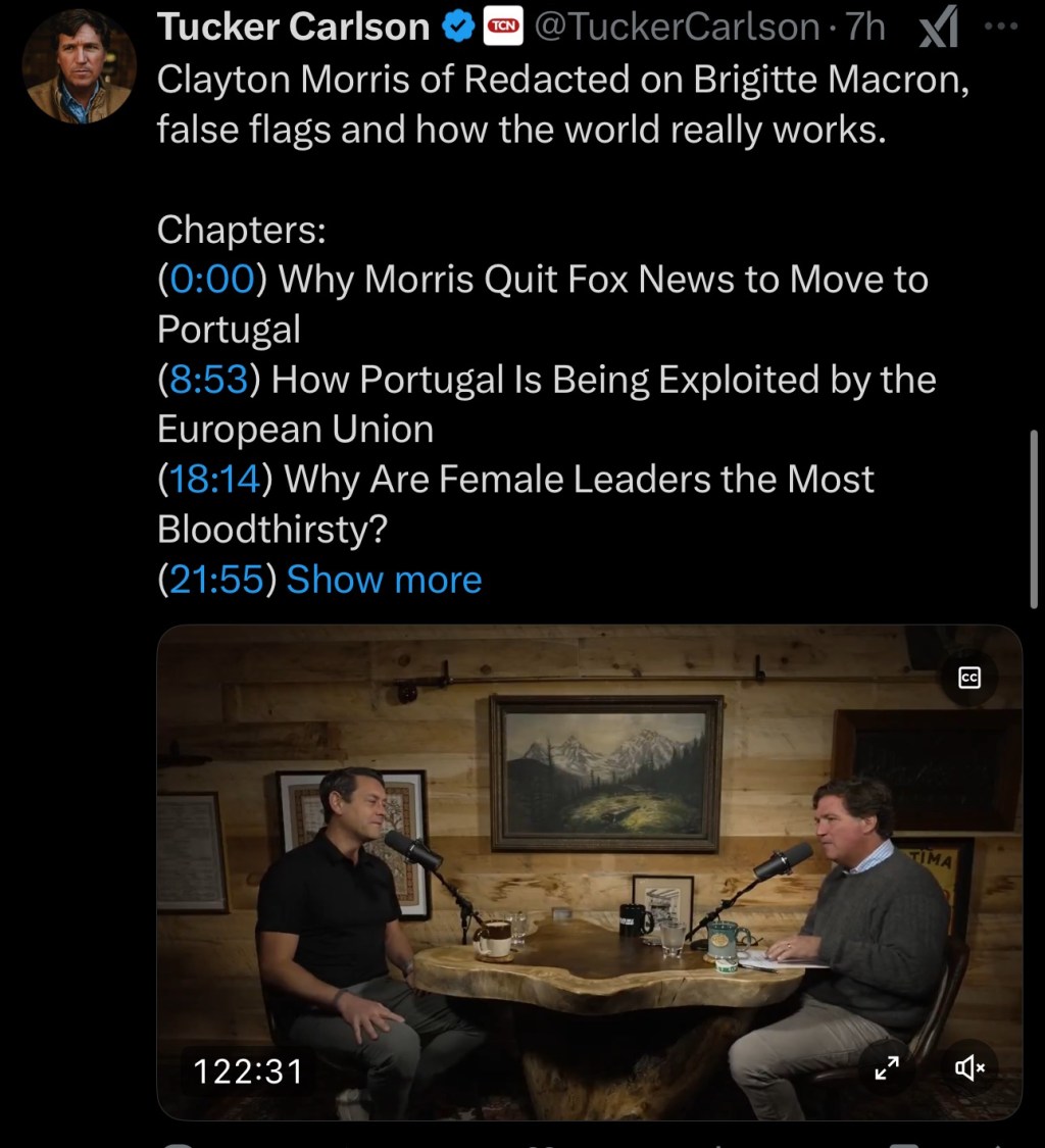 Tucker Carlson with Clayton Morris&nbsp;(Redacted)