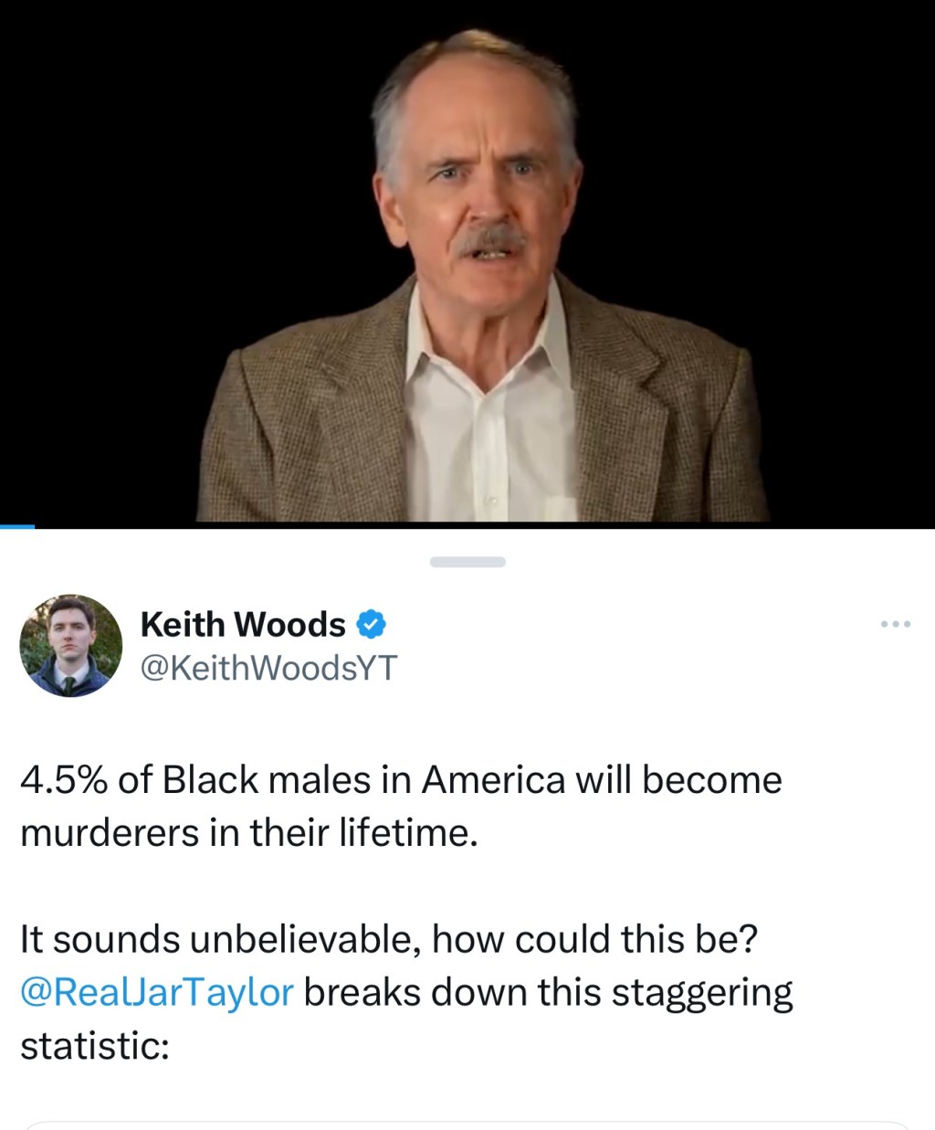 Jared Taylor Breaks Down How 4.5% of Black American Men Will Commit Murder (6% if you include repeat&nbsp;offenders)