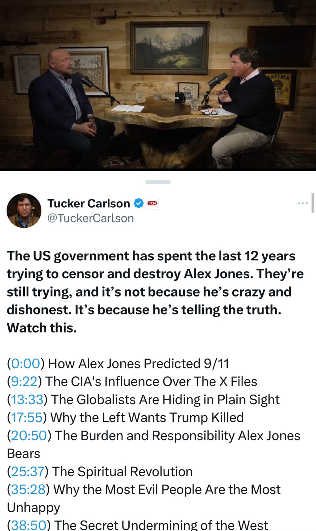 TUCKER CARLSON AND ALEX JONES&nbsp;(4/09/25)