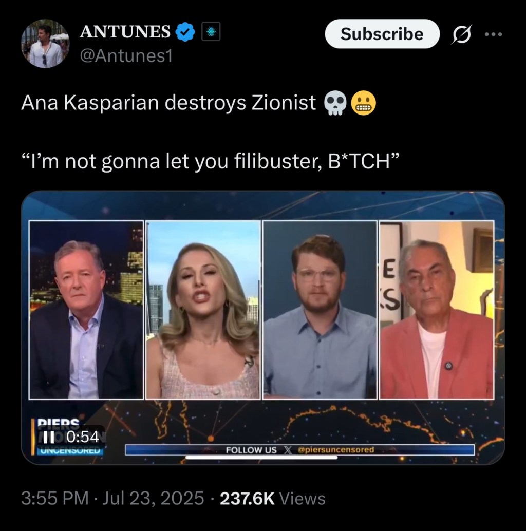 Ana Kasparian crashing out on Shabbos&nbsp;Kestenbaum