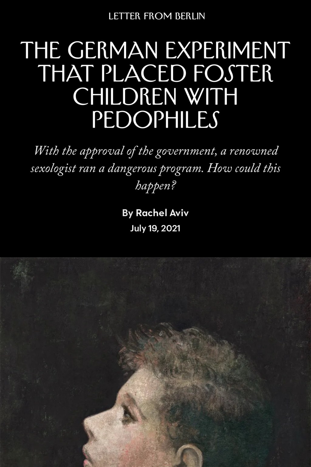 The German Experiment That Placed Foster Children with&nbsp;Pedophiles