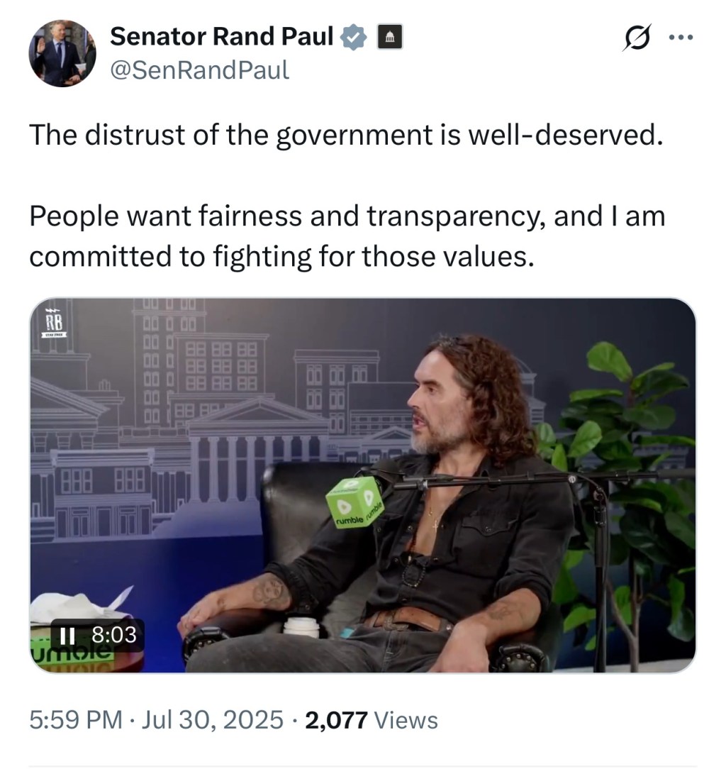 Rand Paul with Russell&nbsp;Brand