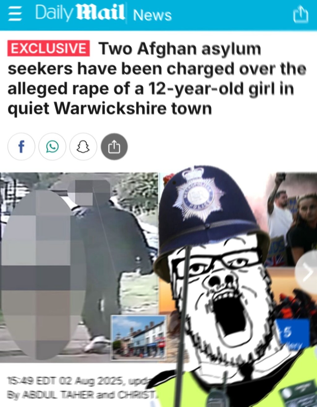 Two Afghan asylum seekers charged over the alleged rape of a 12-year-old girl in a UK town. Police are accused of a possible&nbsp;cover-up.