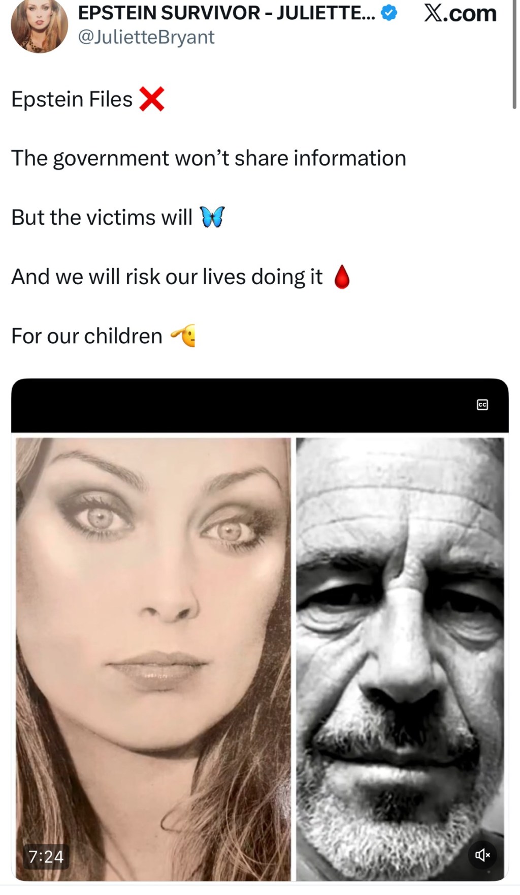 Epstein victim Juliette Bryant just tweeted&nbsp;this