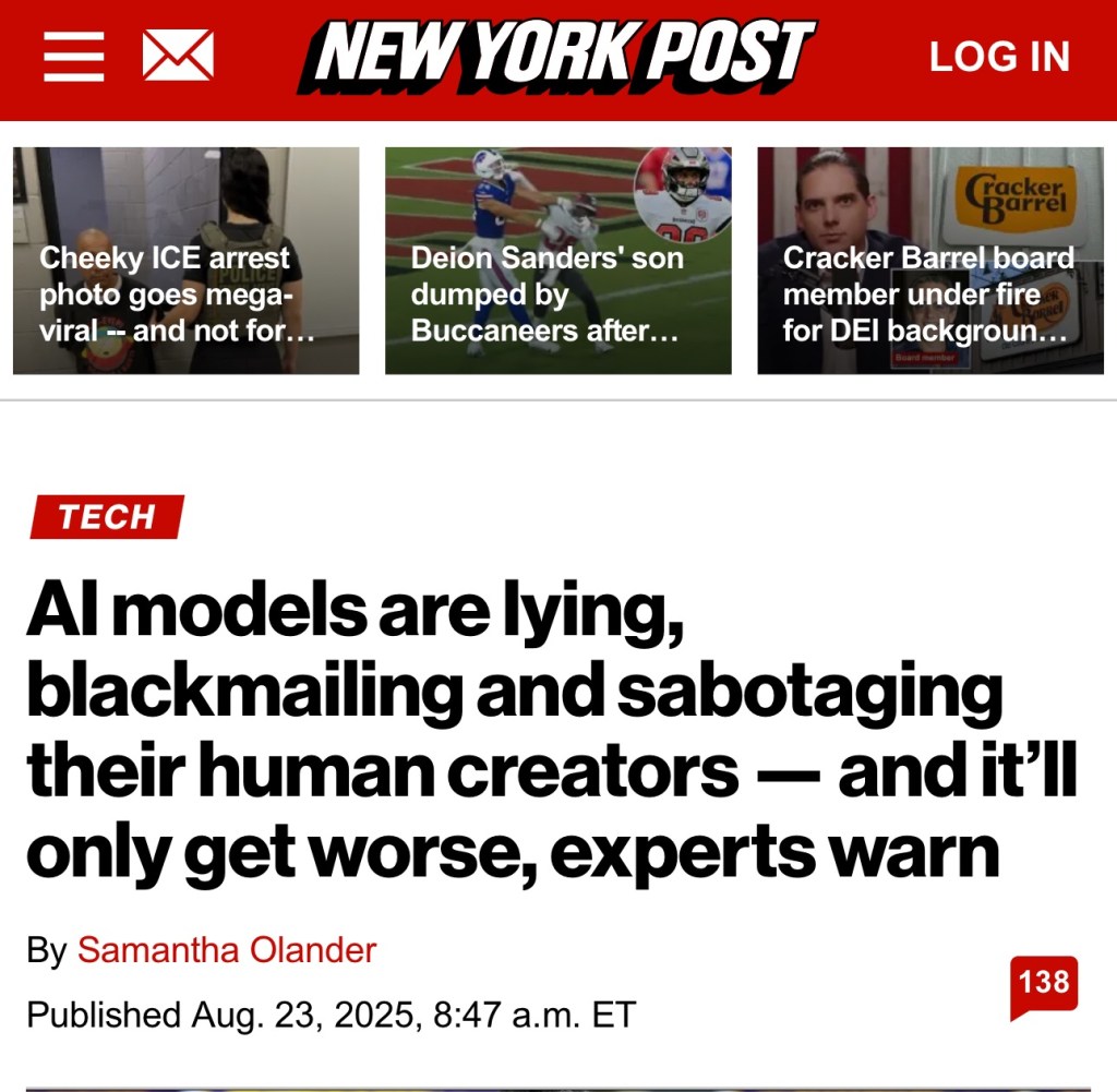 AI models are lying, blackmailing and sabotaging their human&nbsp;creators