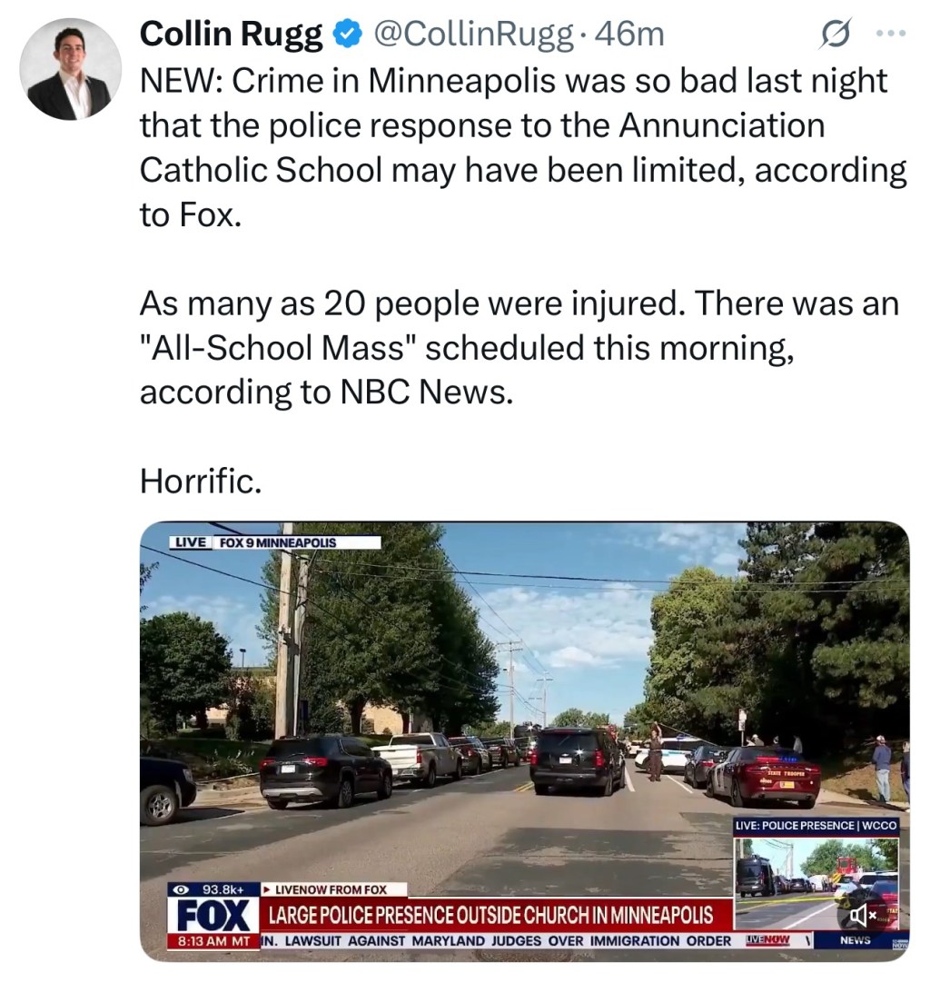 Mass at Annunciation Catholic School in Minneapolis attacked by&nbsp;gunman