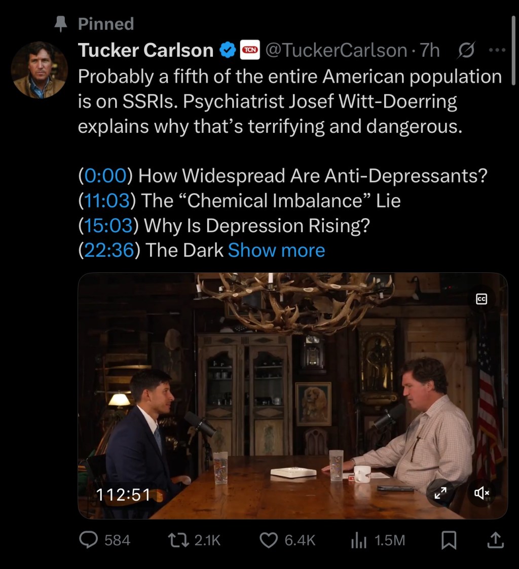 Probably a fifth of the entire American population is on SSRIs. Psychiatrist Josef Witt-Doerring explains why that’s terrifying and&nbsp;dangerous.