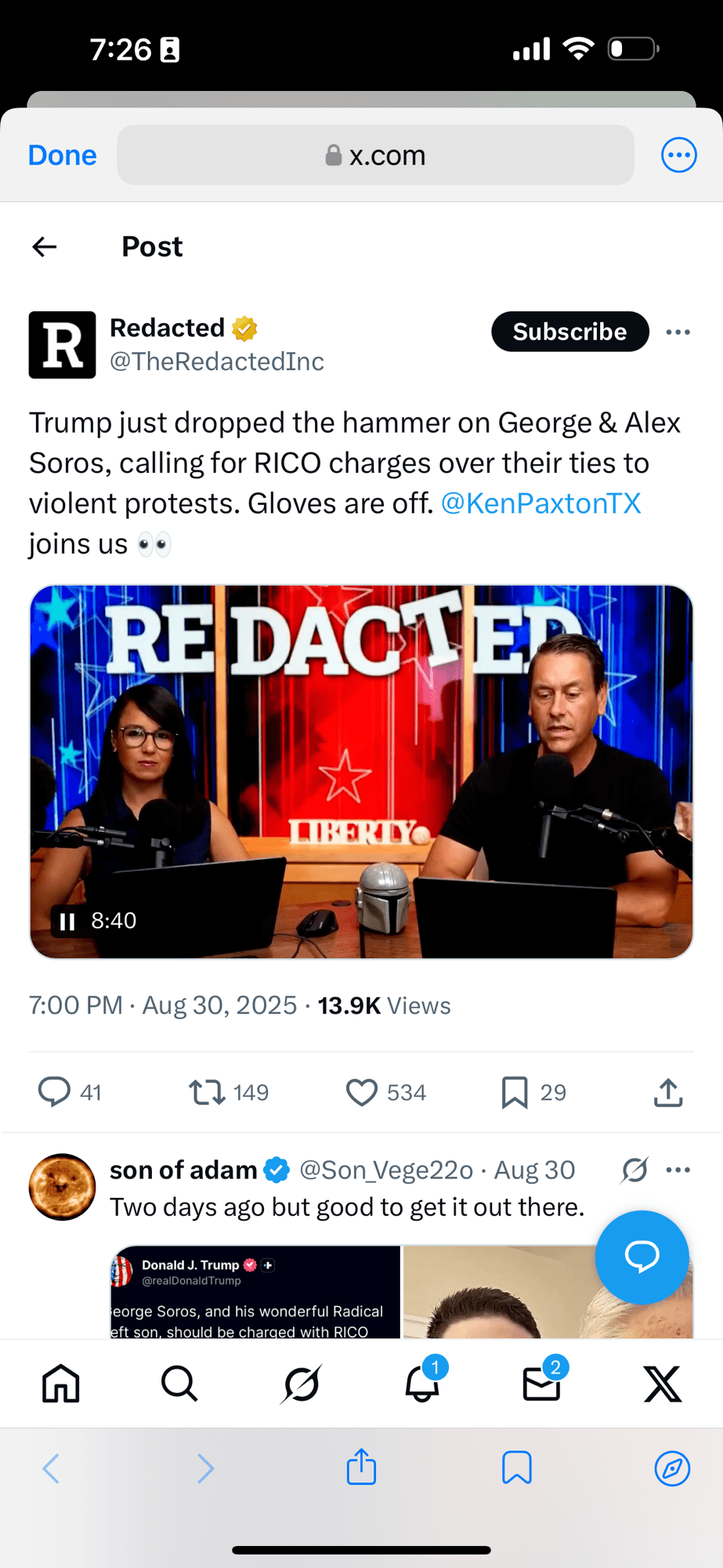 Trump just dropped the hammer on George & Alex Soros, calling for RICO charges over their ties to violent&nbsp;protests.