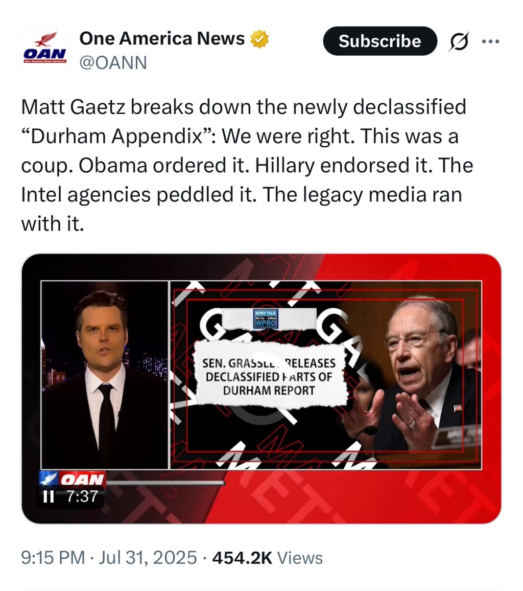 Matt Gaetz Breaks Down The “Durham&nbsp;Appendix”