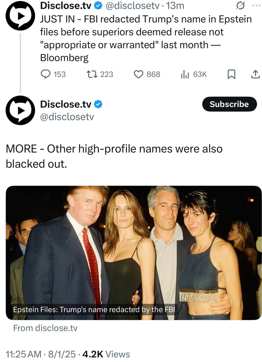 The FBI Redacted Trump’s Name in the Epstein&nbsp;Files