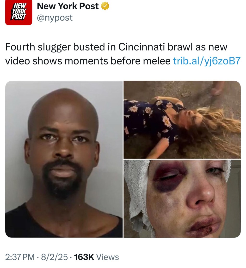 Fourth slugger busted in Cincinnati brawl as new video shows moments before&nbsp;melee