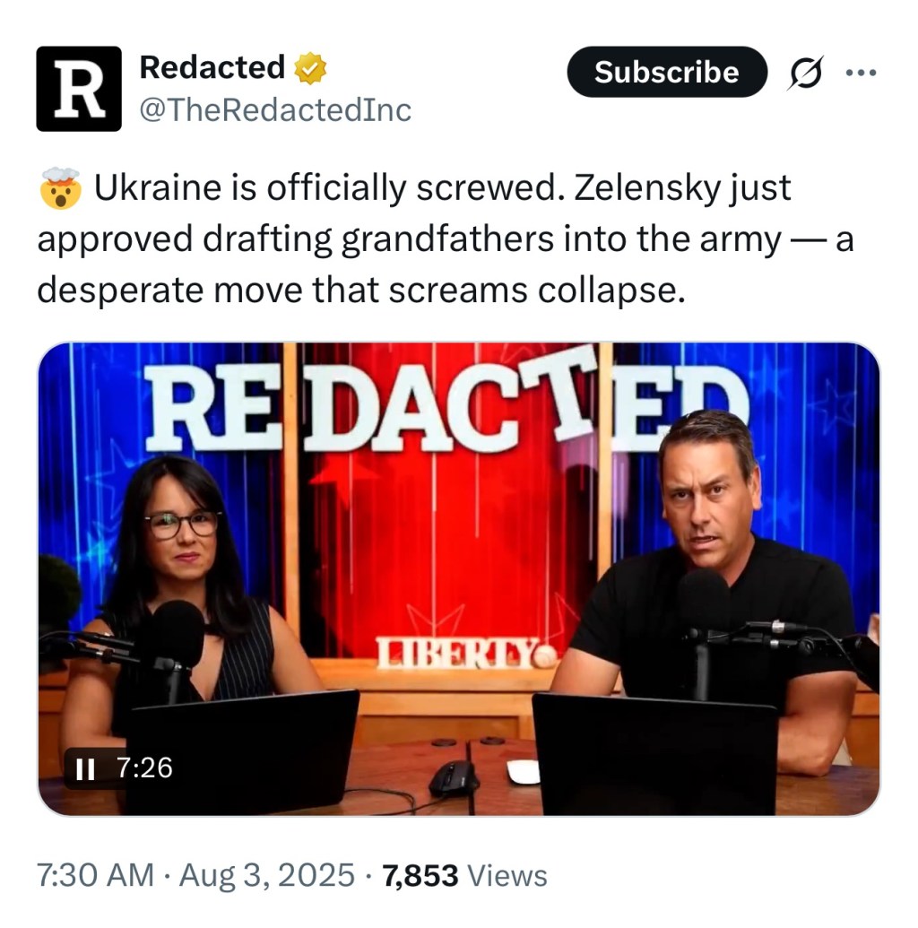 Zelensky approves drafting grandfather’s into Ukraine’s meat&nbsp;grinder