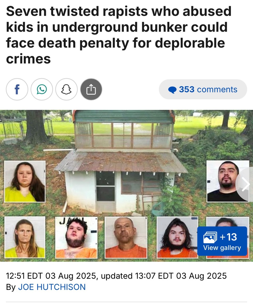 Seven twisted rapists who abused kids in underground bunker could face death penalty for deplorable&nbsp;crimes