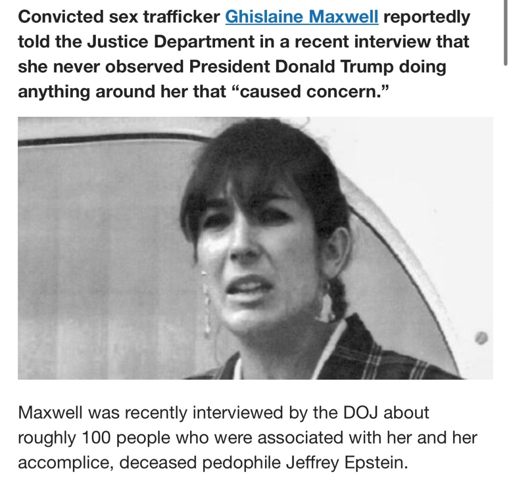 Ghislaine Maxwell Reportedly Cleared Trump’s Name In DOJ&nbsp;Interview