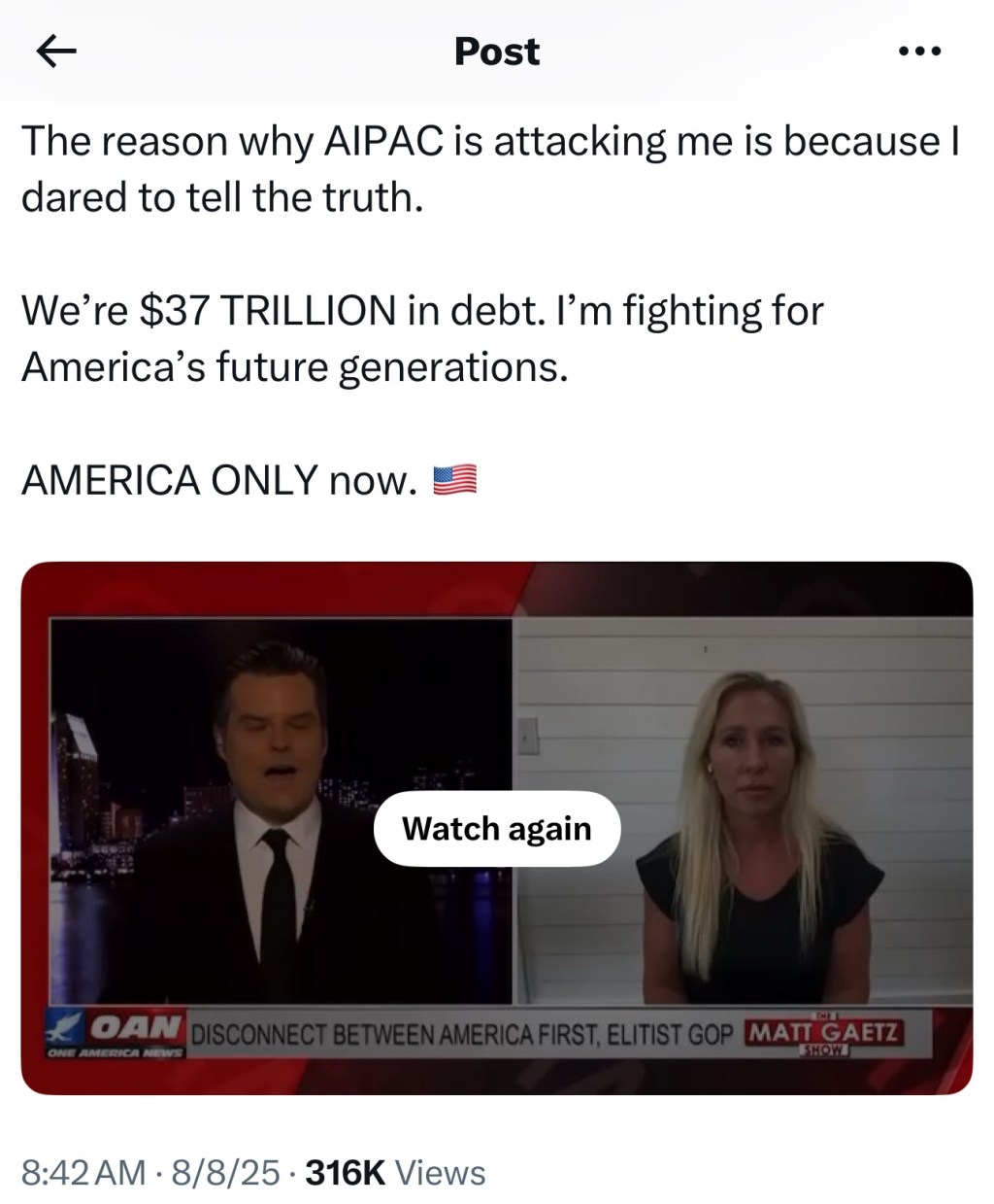 MTG Wants a Fight With&nbsp;AIPAC