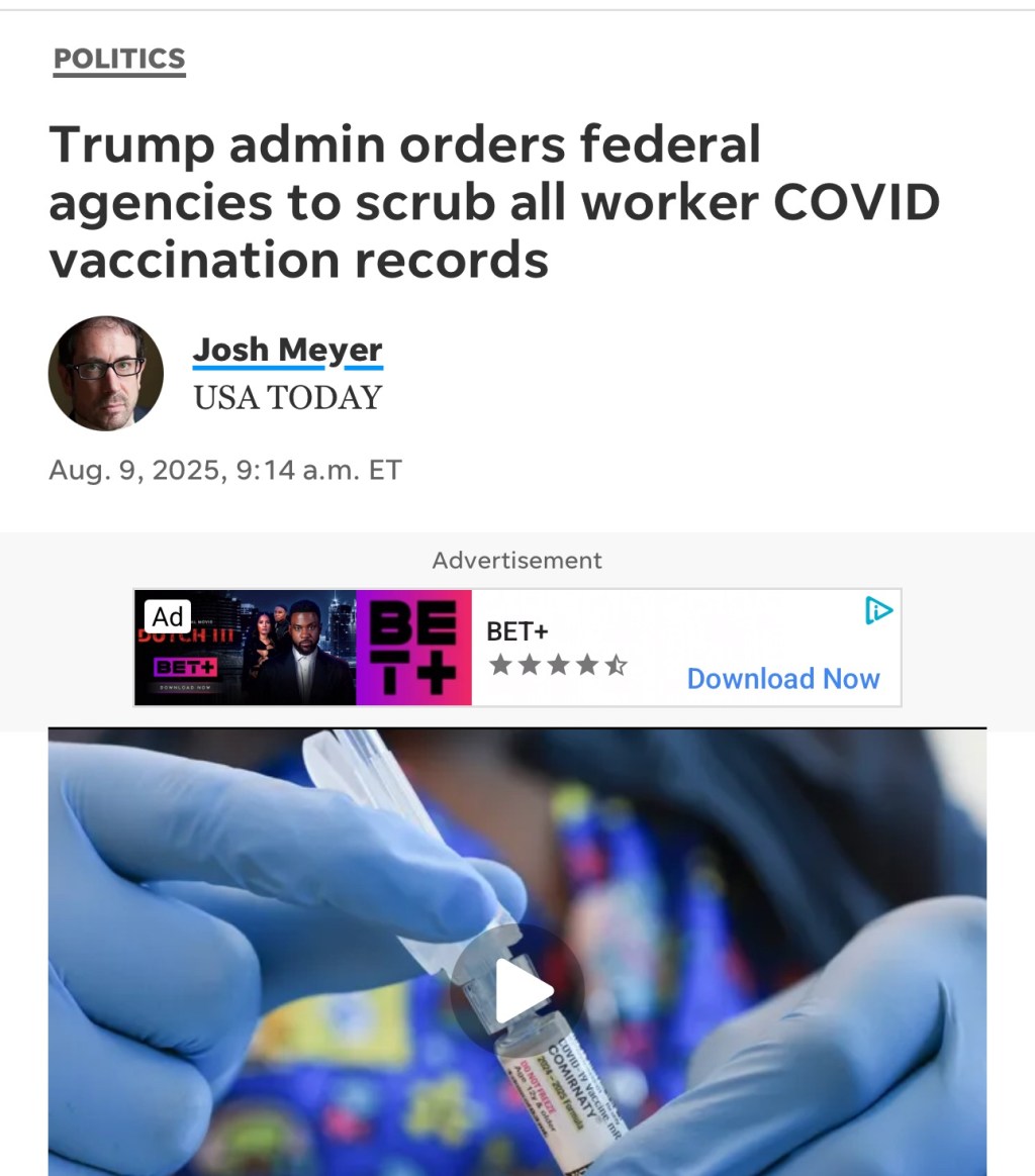 Trump admin orders federal agencies to scrub all worker COVID vaccination&nbsp;records