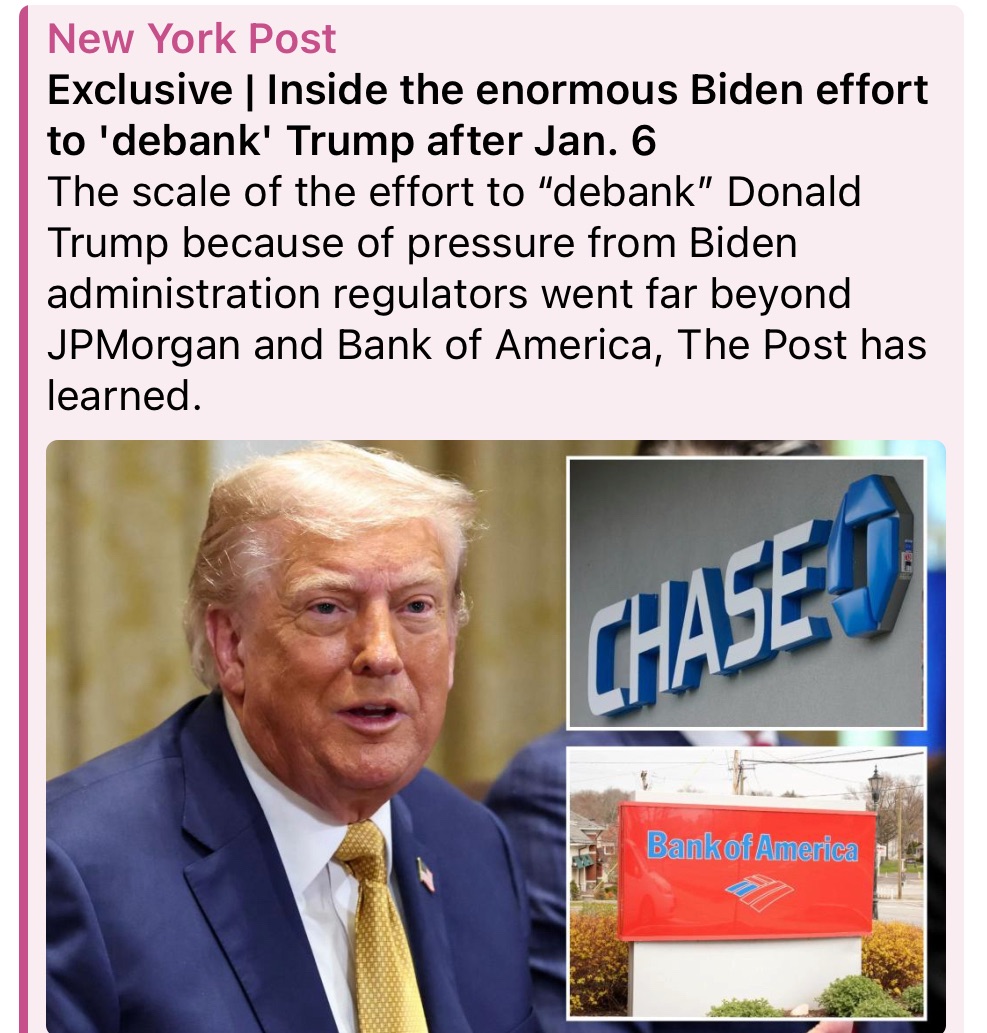 Inside the enormous Biden effort to ‘debank’ Trump after Jan.&nbsp;6