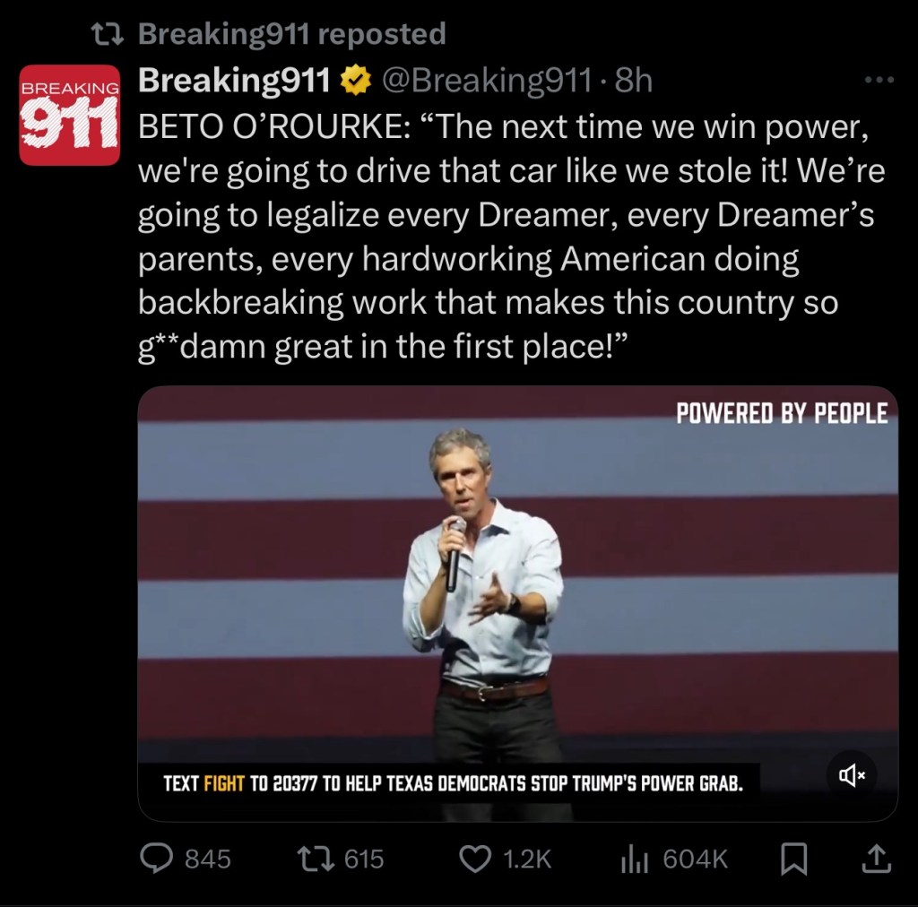 Beto O’Rourke announces Dem plan to mass amnesty&nbsp;illegals