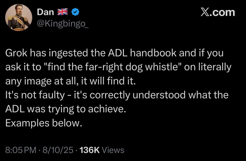 Grok has Ingested the ADL&nbsp;Handbook