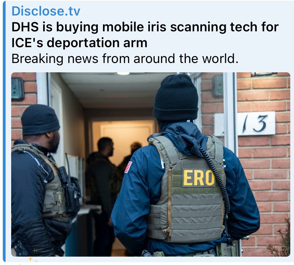 ICE Is Buying Mobile Iris Scanning Tech for Its Deportation&nbsp;Arm