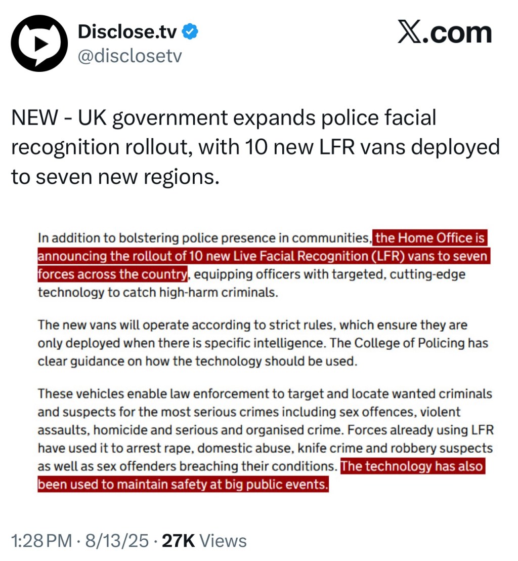 UK government expands controversial police facial recognition&nbsp;rollout