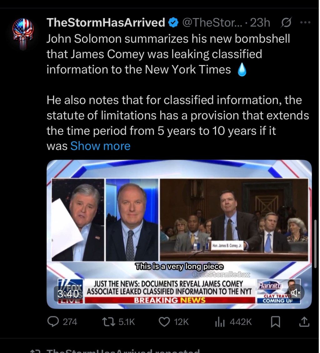 John Solomon summarizes his new bombshell that James Comey was leaking classified information to the New York&nbsp;Time