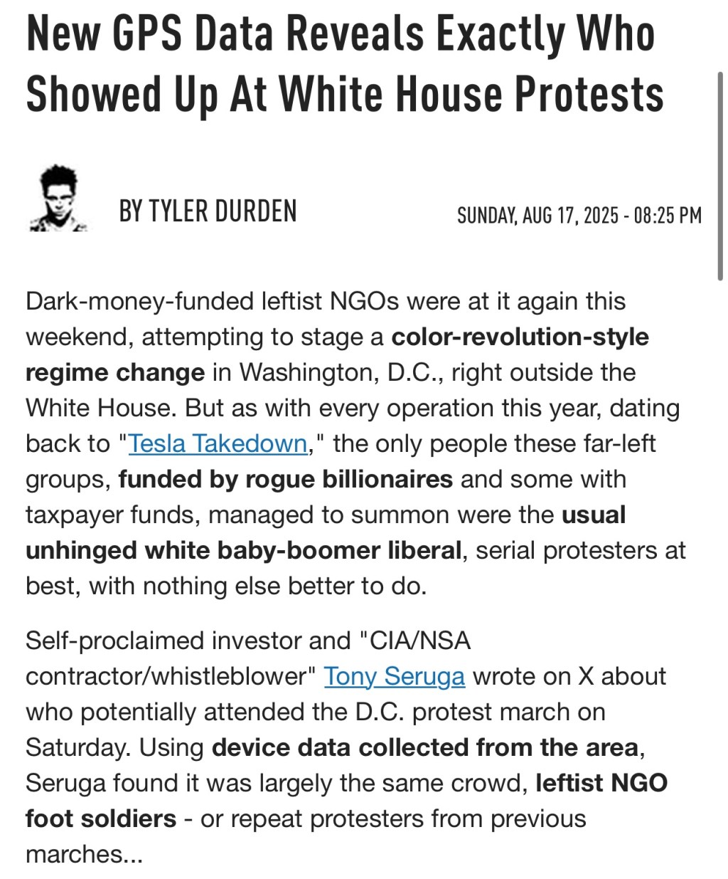 New GPS Data Reveals Exactly Who Showed Up At&nbsp;White House&nbsp;Protests