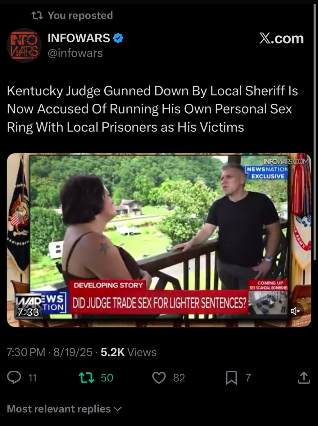 A Kentucky judge was shot by a sheriff in his chambers and some members of the community allege the judge was participating in a sex-for-favors&nbsp;ring.