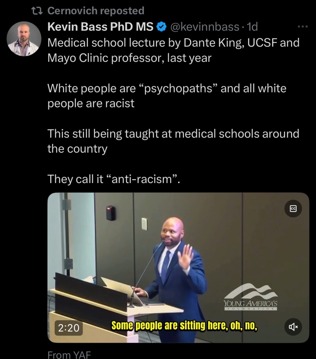 Medical school lecture by Dante King, UCSF and Mayo Clinic professor, last&nbsp;year