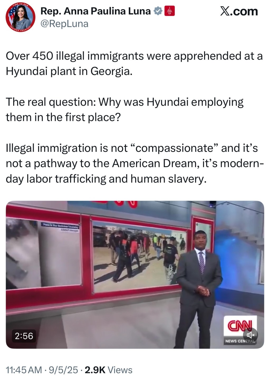 Over 450 illegal immigrants were apprehended at a Hyundai plant in&nbsp;Georgia.