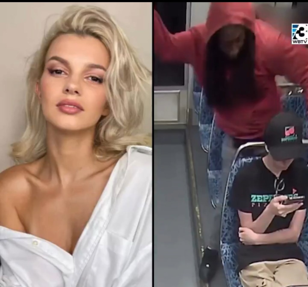 Authorities release footage of a Ukrainian refugee getting stabbed in the throat in a random attack by a career criminal in Charlotte, North&nbsp;Carolina.