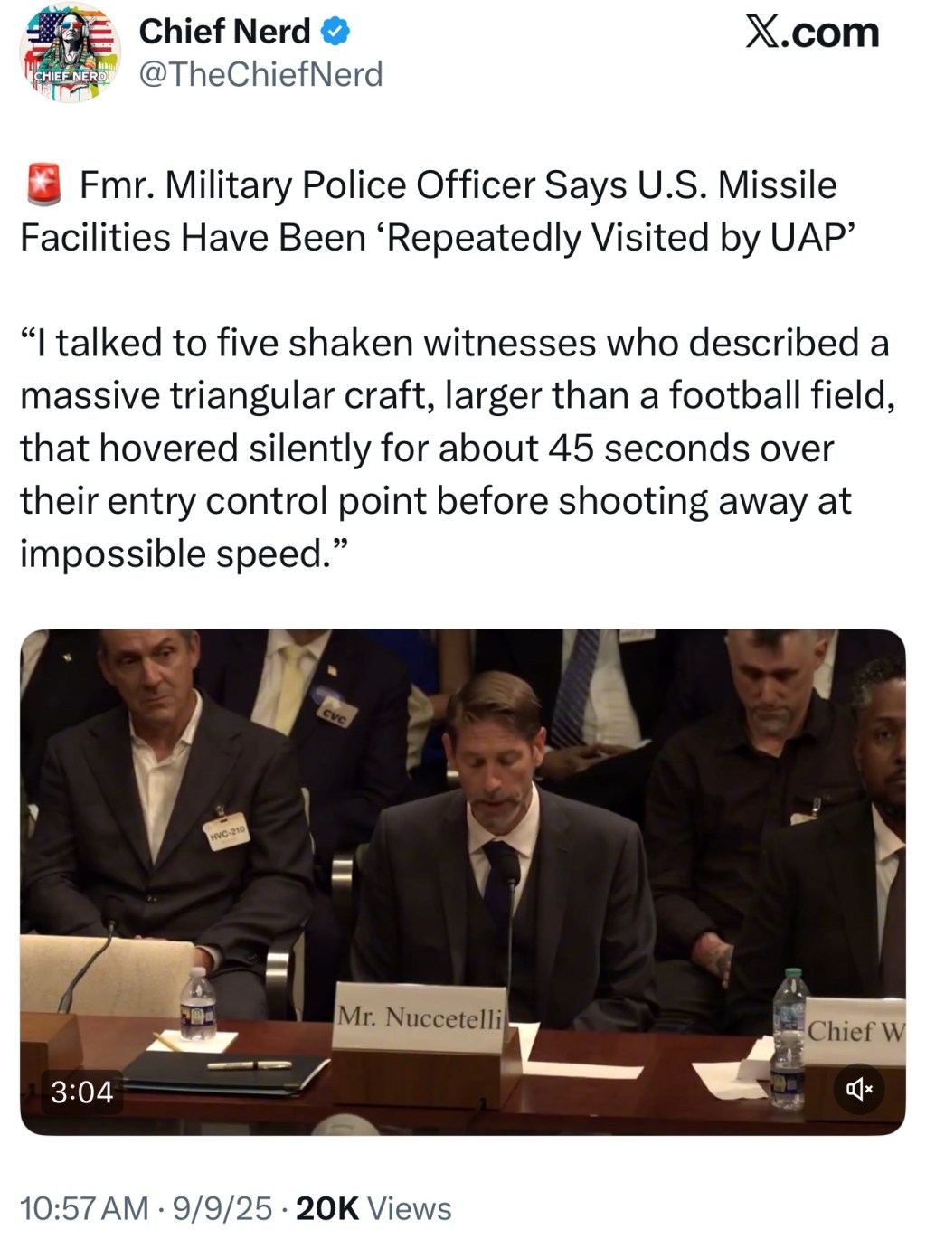 Fmr. Military Police Officer Says U.S. Missile Facilities Have Been ‘Repeatedly Visited by&nbsp;UAP’