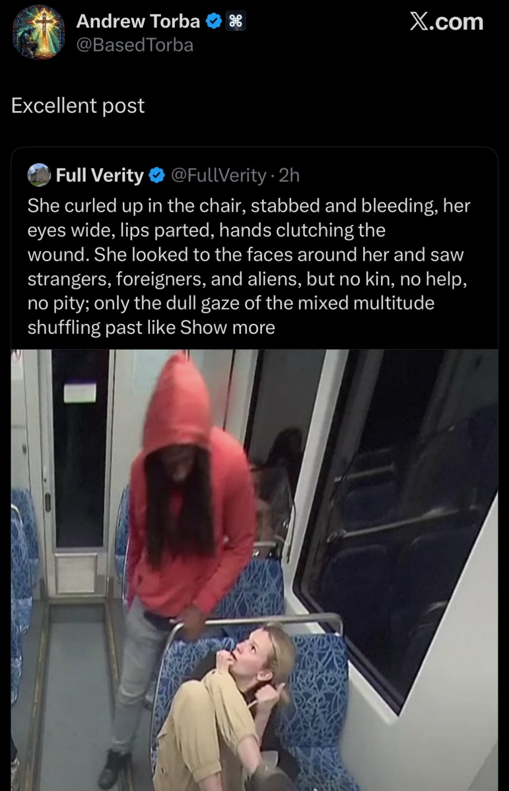 Just about the furthest right post you’ll find on Iryna&nbsp;Zarutska