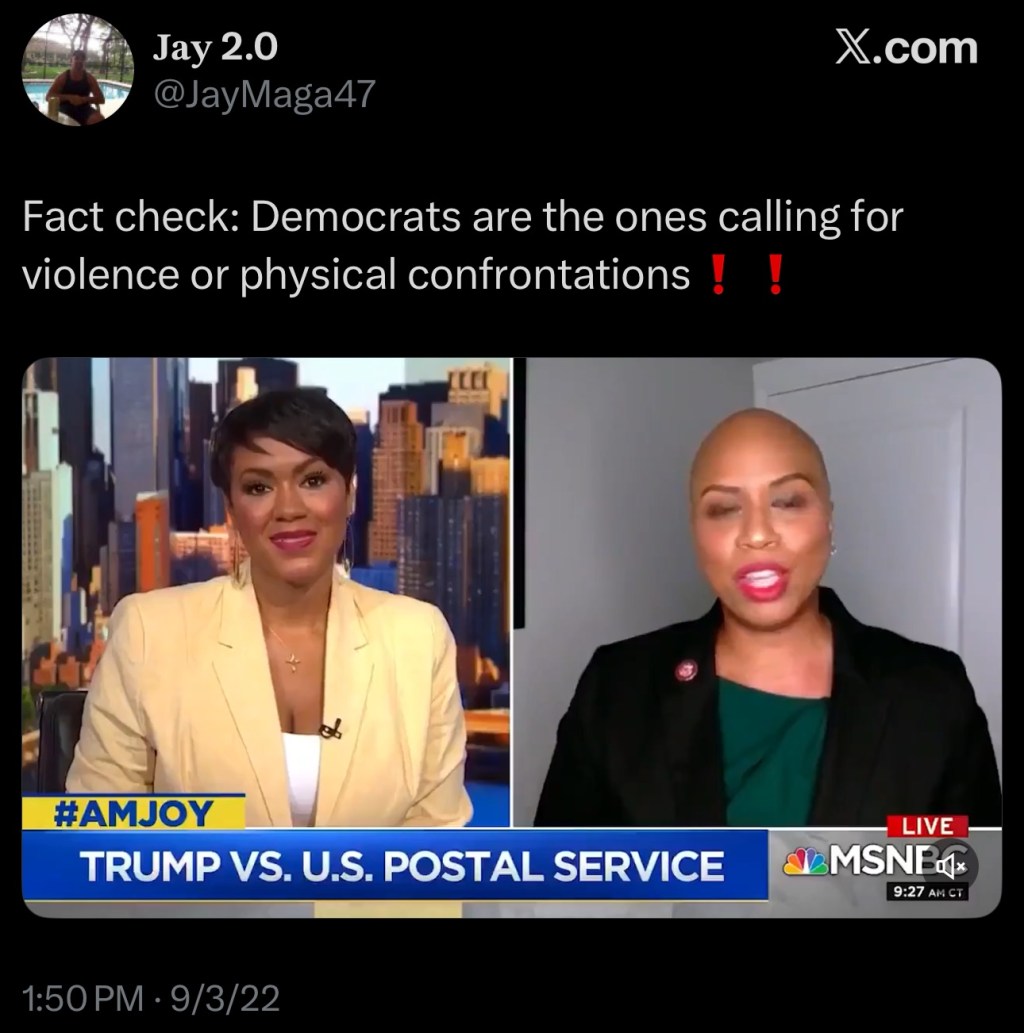 Democrats are the ones calling for violence or physical&nbsp;confrontations