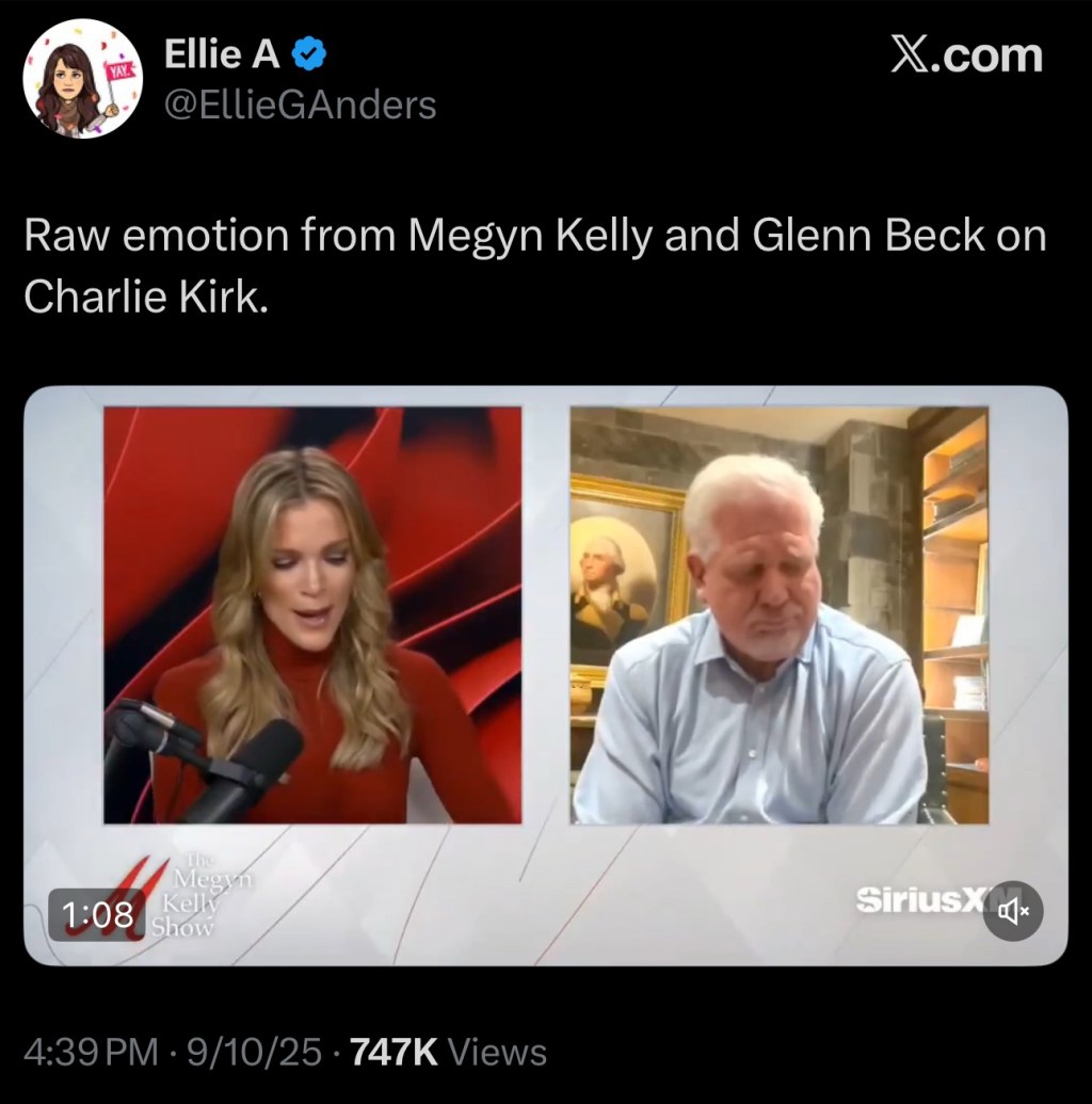 Raw emotion from Megyn Kelly and Glenn Beck on Charlie&nbsp;Kirk.