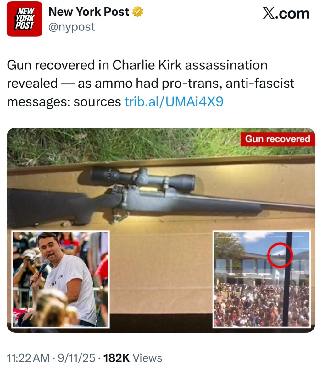 NYP releases an image of Charlie Kirk’s assassin’s&nbsp;rifle