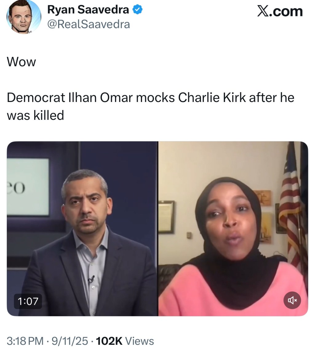 Jamie Raskin and Ilhan Omar with predictable reaction to Charlie Kirk’s&nbsp;murder