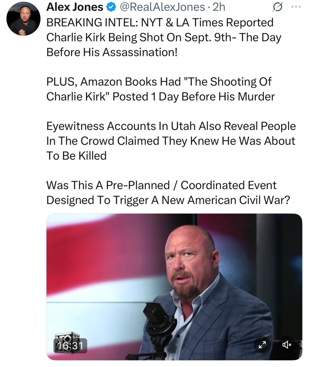 NYT & LA Times Reported Charlie Kirk Being Shot On Sept. 9th- The Day Before His&nbsp;Assassination!
