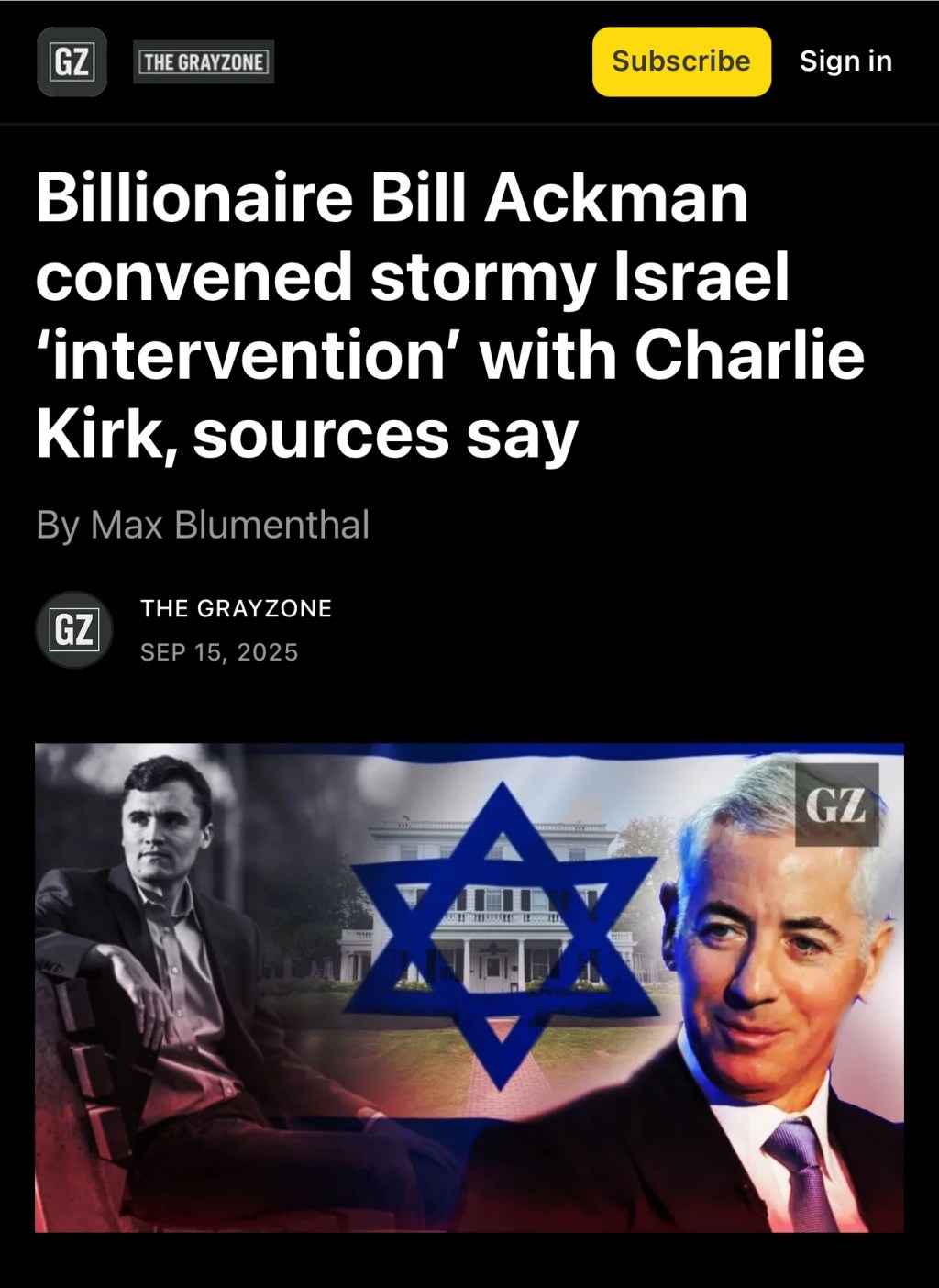 Billionaire Bill Ackman convened stormy Israel ‘intervention’ with Charlie Kirk, sources&nbsp;say