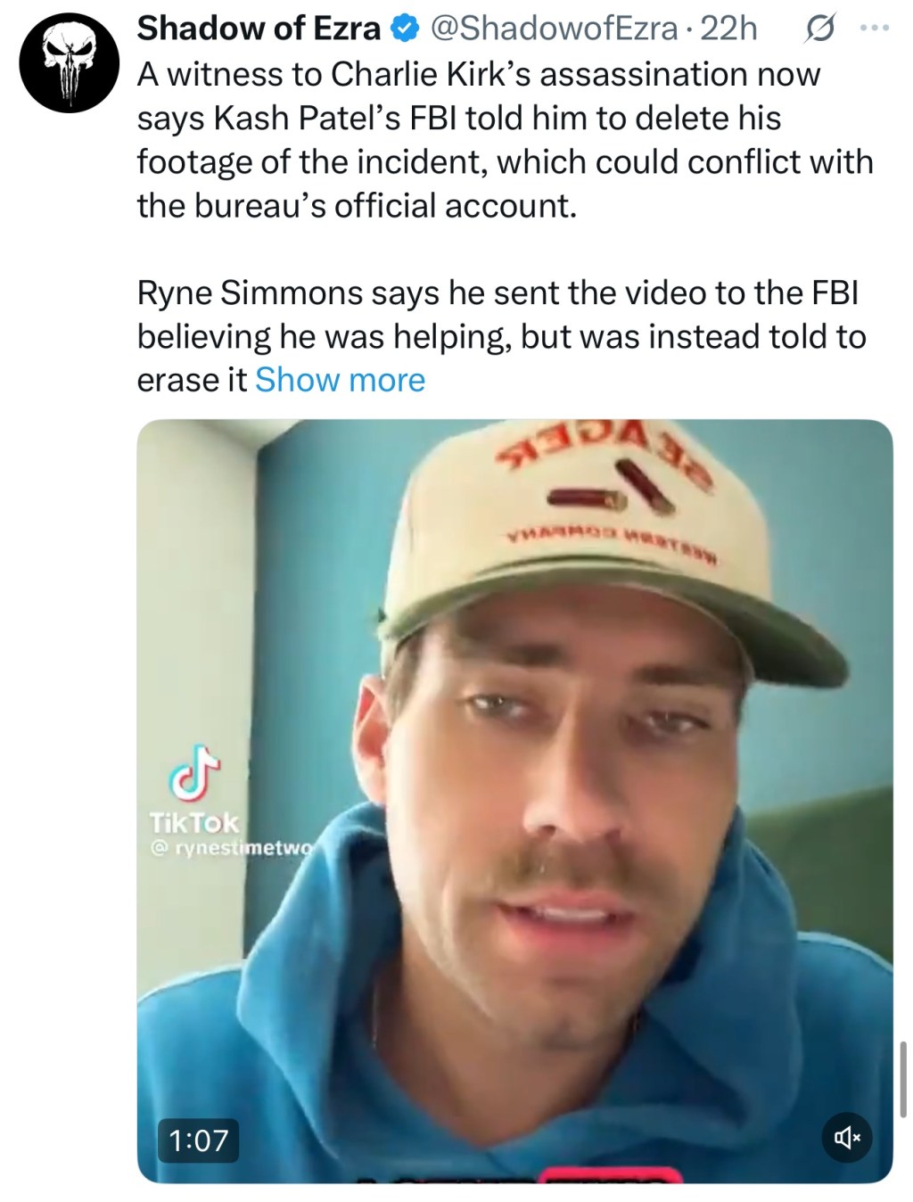 FBI Tells Witness To Delete Footage of Charlie Kirk Assassination, Checks Back Twice To Confirm He&nbsp;Had