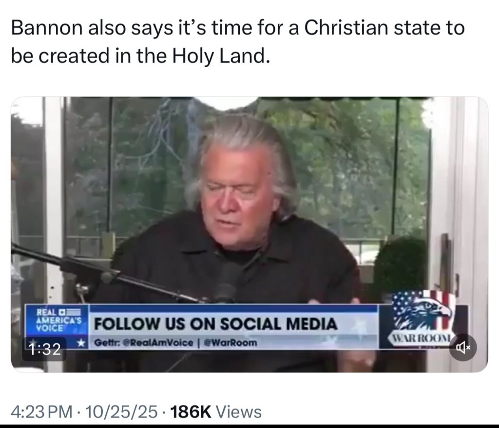 Steve Bannon Calls for a 3-State Solution & the Creation of the Christian State of&nbsp;Jerusalem