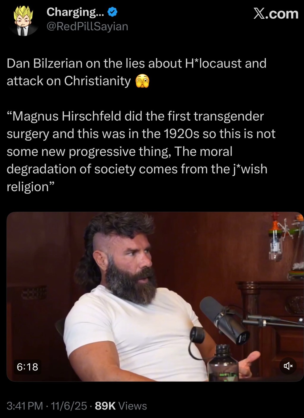Dan Bilzerian on the lies of the H*l*caust and the Attack on&nbsp;Christianity
