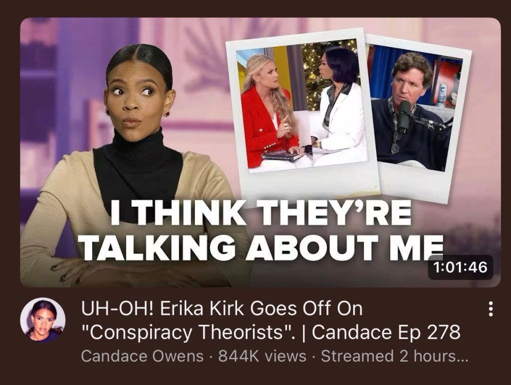 Candace Owens attacks Erika&nbsp;Kirk!