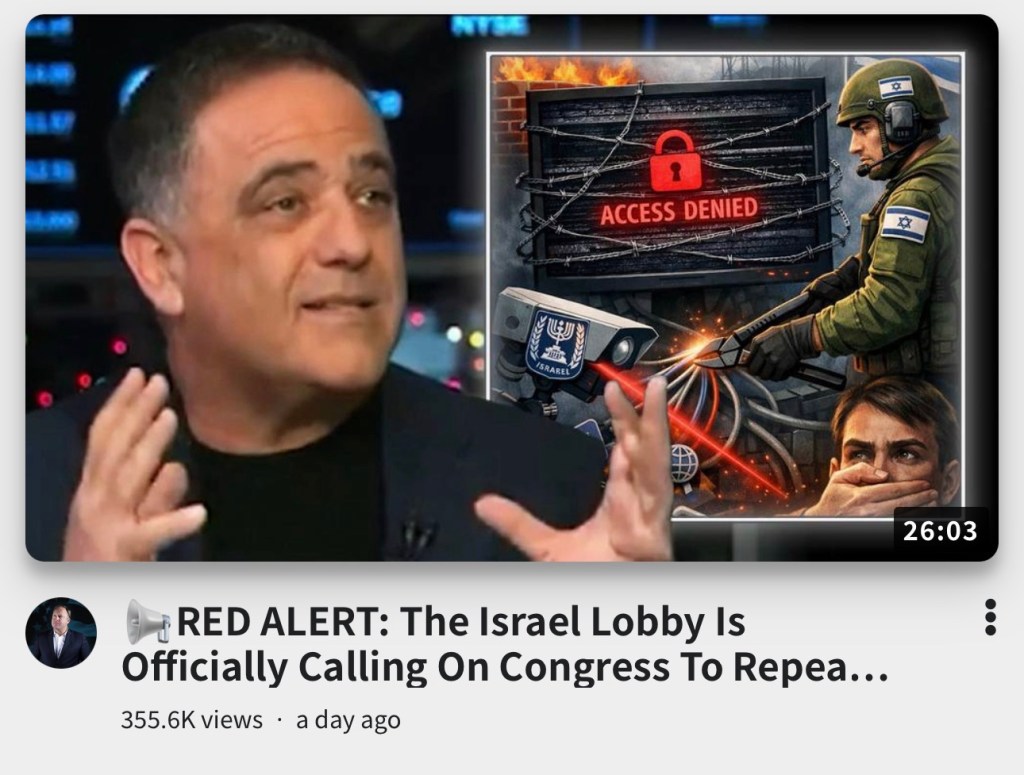 Alex Jones: The Israel Lobby Is Officially Calling On Congress To Repeal The 1st&nbsp;Amendmen