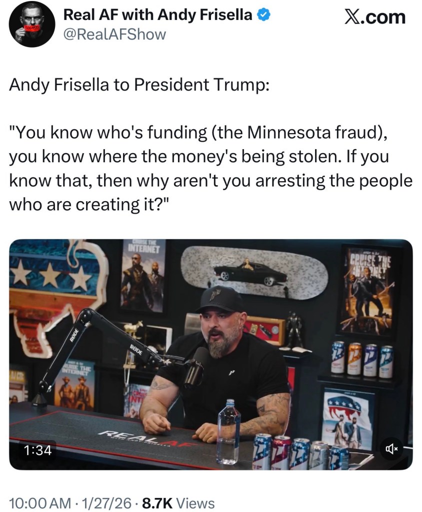 Andy Frisella question why it is that the source of the Minneapolis riot funding is known, yet nothing is being done about&nbsp;it.