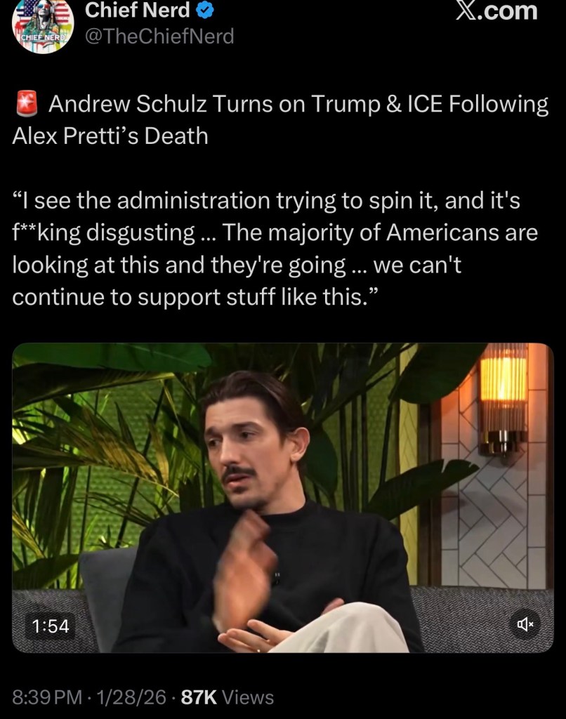 Andrew Schulz Turns on Trump & ICE Following Alex Pretti’s&nbsp;Death