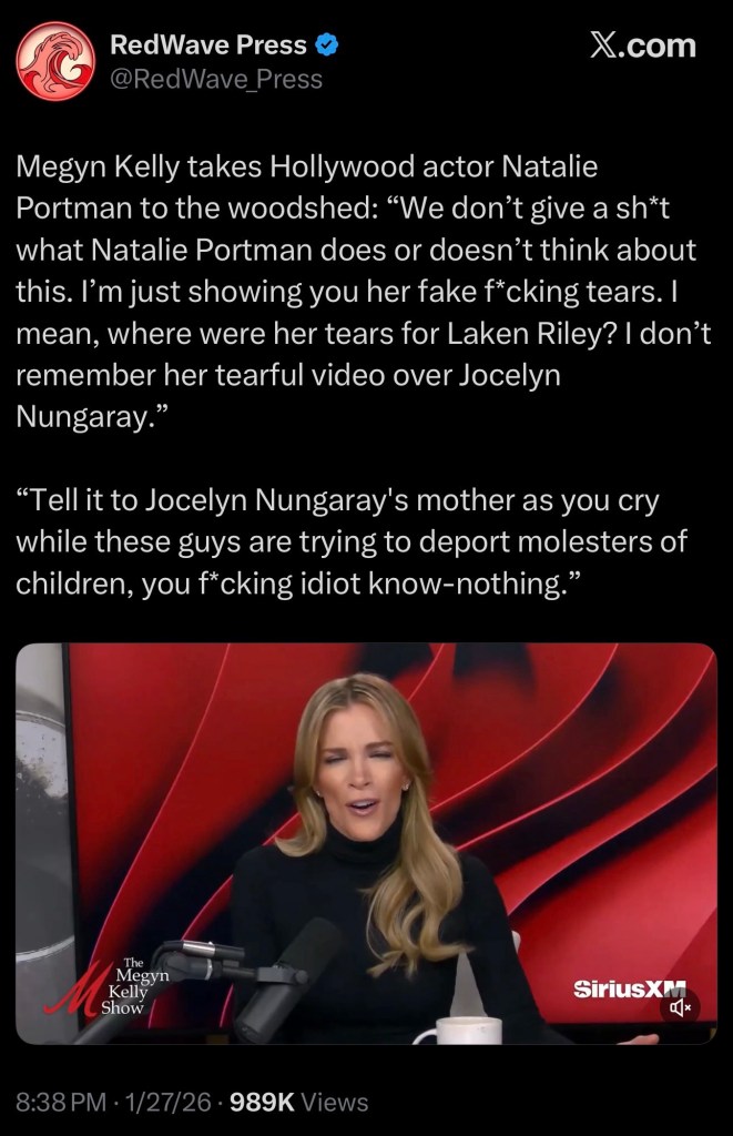 Megyn Kelly takes Hollywood actor Natalie Portman to the&nbsp;woodshed