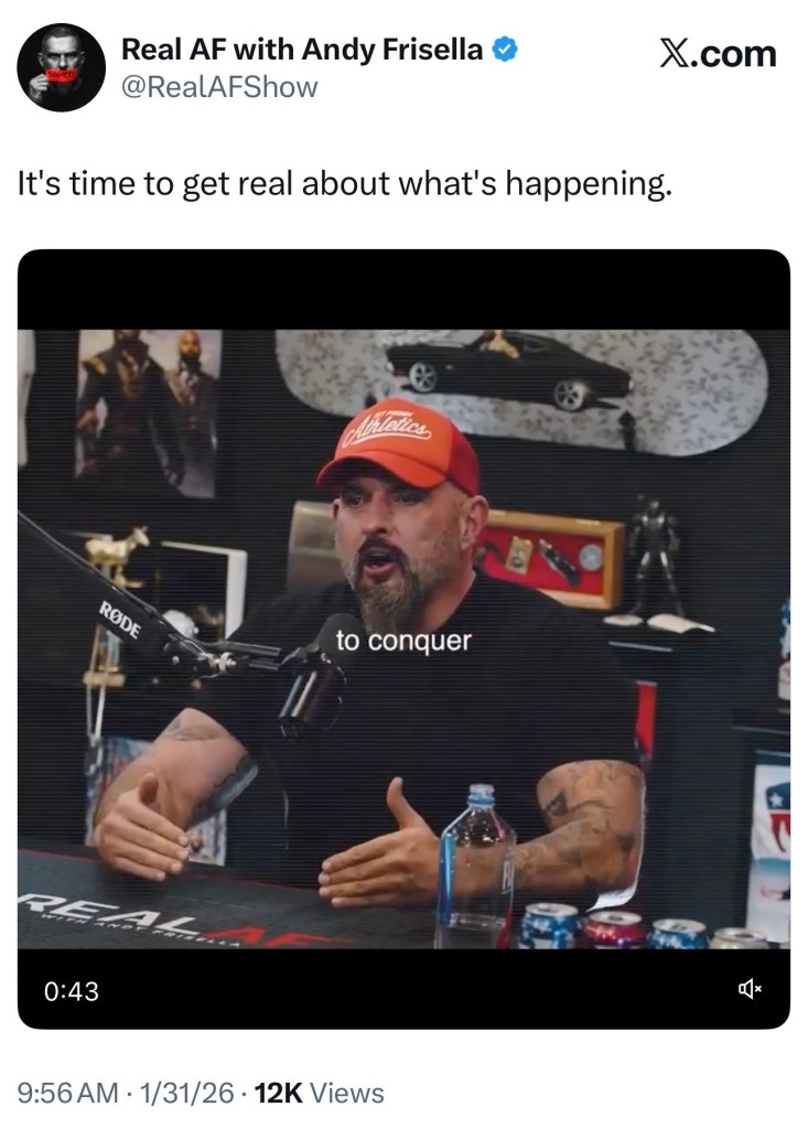 Andy Frisella: It’s time to get real about what’s&nbsp;happening.