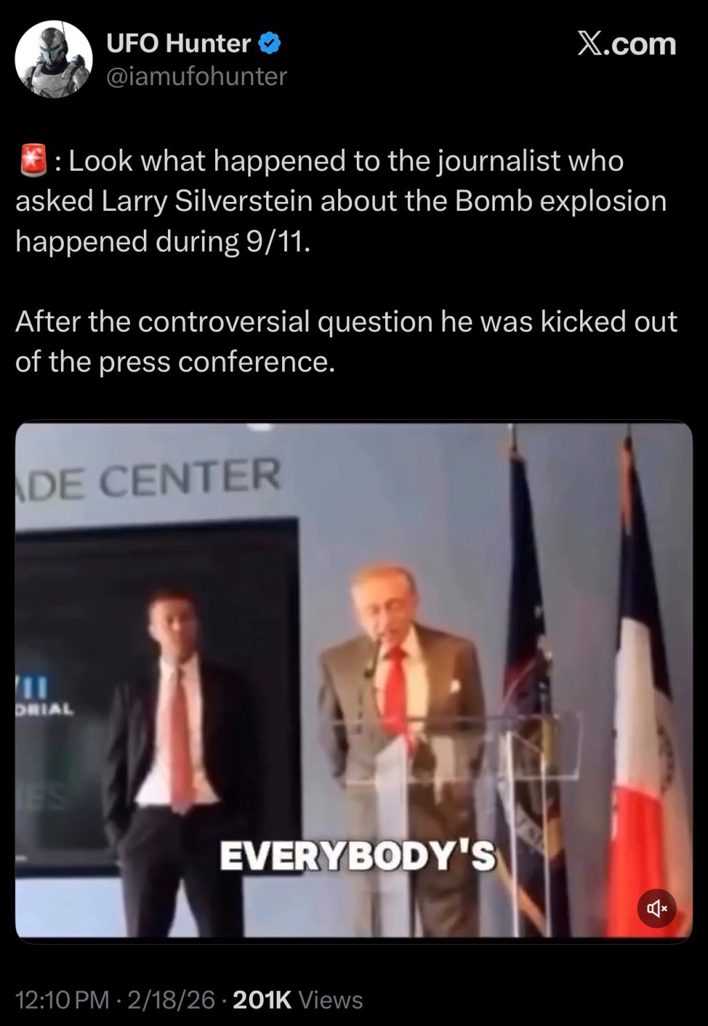 Look what happened to the journalist who asked Larry Silverstein about the Bomb explosion happened during&nbsp;9/11.